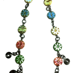 hematite  wheel spiral charm necklace 002