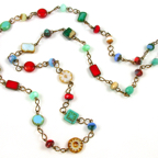 Vintage bronze country necklace